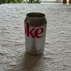 Diet Coke Silver and Red Can Candle